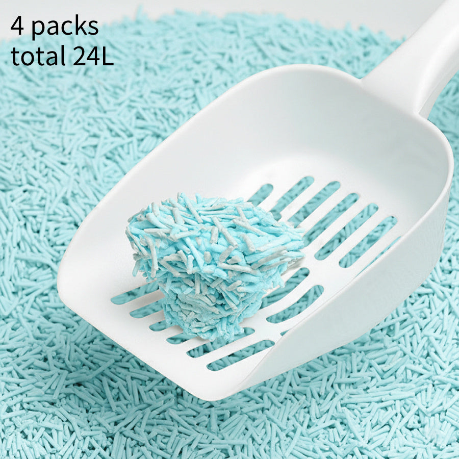 Arena para gatos de tofu, buena aglomeración, rápida absorción de agua, muy poco polvo, absorbe olores, sabor original, sabor a limón, sabor a lavanda, sabor a té verde, sabor a talco, 4 paquetes, un total de 24L.