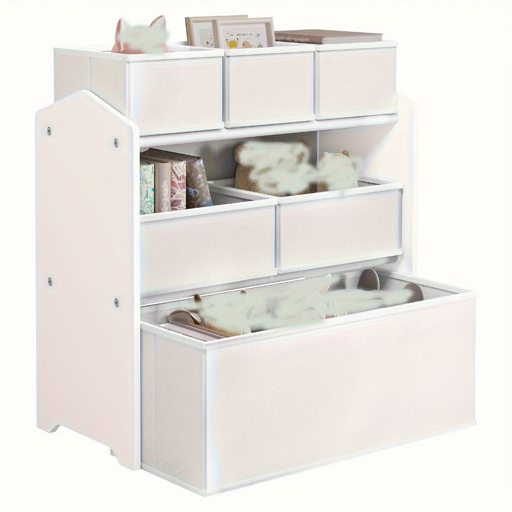 Armario de almacenamiento de una pieza con seis cajones, ideal para organizar y decorar tu hogar. Esta caja de almacenamiento no tejida es perfecta para varias habitaciones, incluyendo la sala de estar, el dormitorio y el baño. Las dimensiones son de 63X6