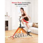 Esta versátil máquina de escalón ofrece funciones de esquí y escalada, es plegable para uso doméstico e incluye pedales anchos antideslizantes y manillares para mejorar la quema de grasa. Viene 90% preensamblada para una fácil configuración y se puede gua