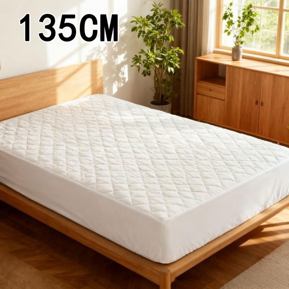 Protector De Colchón, Funda De Colchón Grande De Varios Tamaños, Impermeable, Transpirable, Suave, Impresa, Lavable A Máquina, Blanco