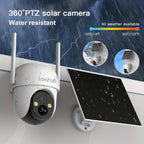 Cámara de Seguridad Inalámbrica Solar Arenti para Exteriores, Resolución de Video 3MP FHD, Batería de 5200mAh, CCTV para Seguridad del Hogar, Visión Nocturna a Color 1296P, Audio Bidireccional, Almacenamiento en Nube/SD, Sin Cuota Mensual, Detección de Mo
