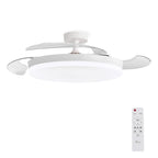 Ventilador de Techo con Luz LED Aspas Retráctiles, SPTO-2, 3 Tonalidades, Control Remoto, 6 Velocidades, Motor DC Silencioso, Temporizador, Sin WiFi