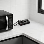 Tira de escritorio multifuncional 7 en 1 con carga rápida USB-C PD20W, toma de mesa con protección contra sobretensiones HAFINO en o blanco con 2 puertos USB-A, 3 tomas de CA y cable de extensión de 2 metros para uso en hogar y oficina, 1 pieza