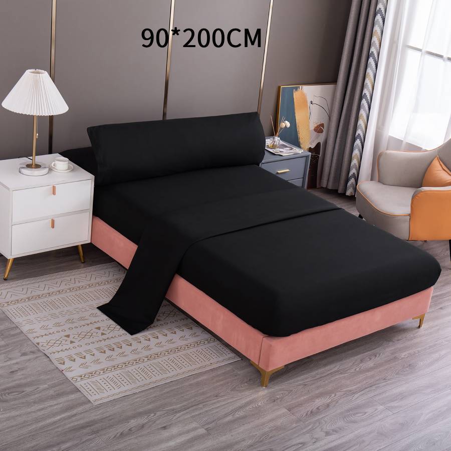Juego de cama de tres piezas, suave y cómodo, adecuado para todas las estaciones, rosa, azul, rojo rosa, negro, gris, blanco, adecuado para camas de 90 CM, 105 CM, 135 CM, 150 CM, 180 CM