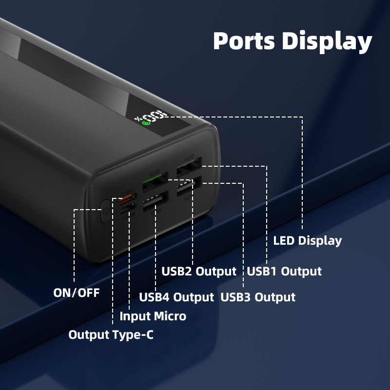 Power bank para carga durante viajes y uso diario | 40000mAh y 22.5W