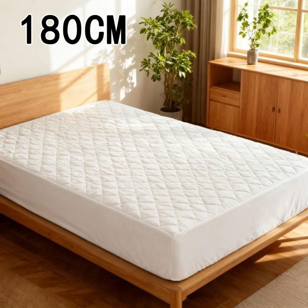 Protector De Colchón, Funda De Colchón Grande De Varios Tamaños, Impermeable, Transpirable, Suave, Impresa, Lavable A Máquina, Blanco