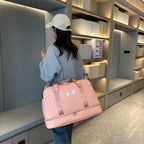 Bolso de Fitness Moda Exterior Corto Bolso de Viaje para Mujer Bolso de Equipaje Plegable de Ocio y Moda de Gran Capacidad para Viajes de Negocios Portátil