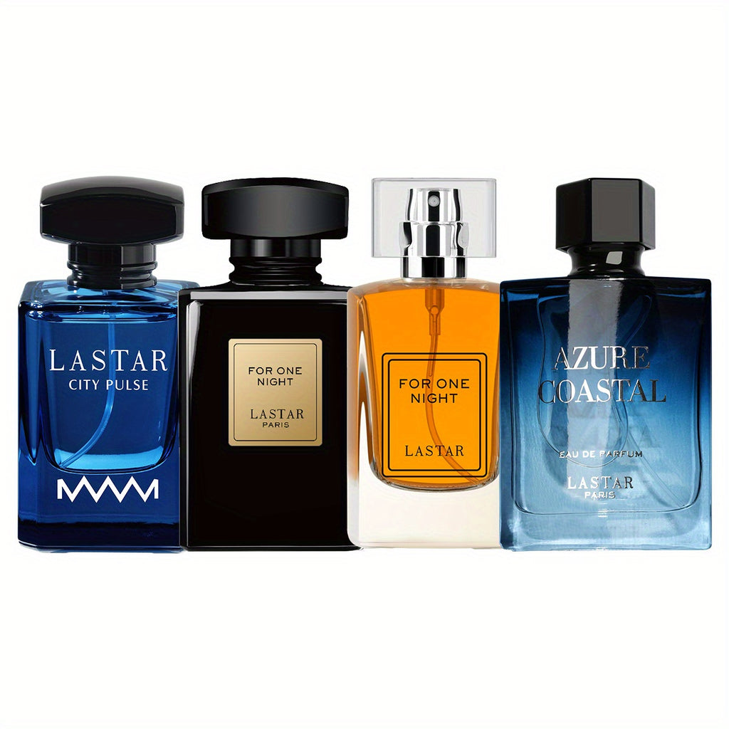 [4 Botellas] Fragancias para Hombre, Resuelve la Dificultad de Elección, Perfume de Feromonas, Muestra tu Encanto, Regalo de Perfume, Envuelto Individualmente, Perfecto para Citas y Viajes, Regalo de Cumpleaños para un Amigo / Regalo de San Valentín