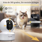 Cámara Inteligente WiFi BoyKeep 5g/2.4ghz, Monitor de Seguridad Interior de Alta Definición, Cámara de Seguridad Especial para Bebés y Mascotas, Video de Vigilancia Panorámica de 360°, Visión Nocturna, Llamadas Bidireccionales, Tarjeta de Memoria y Almace