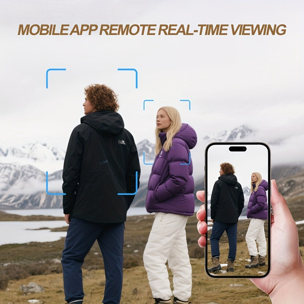 Cámara Inalámbrica HD 1080P Portátil con Control Remoto a Través de la App Móvil, Grabación de Audio y Video, Fácil de Usar, Expandible con Tarjeta TF, Grabación en Bucle, Ideal para Seguridad en el Hogar, Deportes, Investigaciones, Registros de Aprendiza