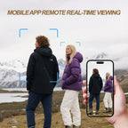 Cámara Inalámbrica HD 1080P Portátil con Control Remoto a Través de la App Móvil, Grabación de Audio y Video, Fácil de Usar, Expandible con Tarjeta TF, Grabación en Bucle, Ideal para Seguridad en el Hogar, Deportes, Investigaciones, Registros de Aprendiza