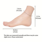 Modelo de Pie Artificial Realista con Dedos Activos Independientes - Textura Suave en Beige Claro y Estructura Esquelética Anatómica, Pies de Resina a Tamaño Real con Movimiento Independiente de Dedos, Ideal para Práctica de Uñas, Entrenamiento de Masajes