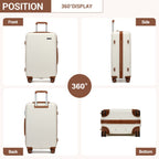 3 piezas de equipaje de cabina Kono de 20/24/28 pulgadas, equipaje de mano, pequeño, PC+ABS, carcasa dura, ligero, duradero, bolsa de viaje con ruedas dobles giratorias, cerradura de seguridad TSA