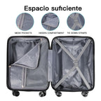 Una Maleta Cabina 55x35x20 Cm. , Equipaje Rígido Expandible De Material ABS, Con Ruedas Giratorias Desmontables Y Cerradura De Combinación, Que Cumple Con La Norma De Equipaje De Mano De 55x40x20 Cm. Ideal Para Adolescentes, Imprescindible Para Viajes En