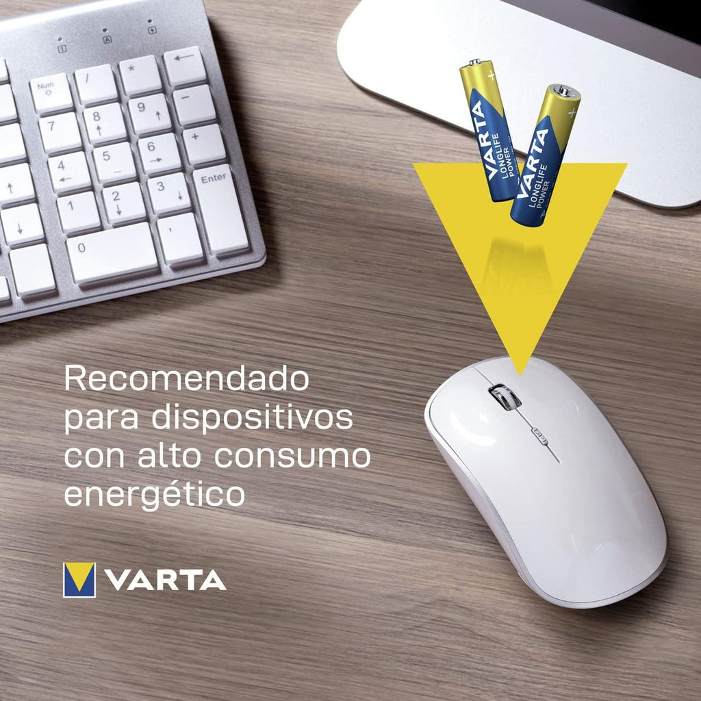 Pilas | VARTA Pilas AA y AAA Alcalinas de Alto Rendimiento, 20 Pilas AA + 20 Pilas AAA, VARTA Longlife Power, Ultra Larga Duración, Energía