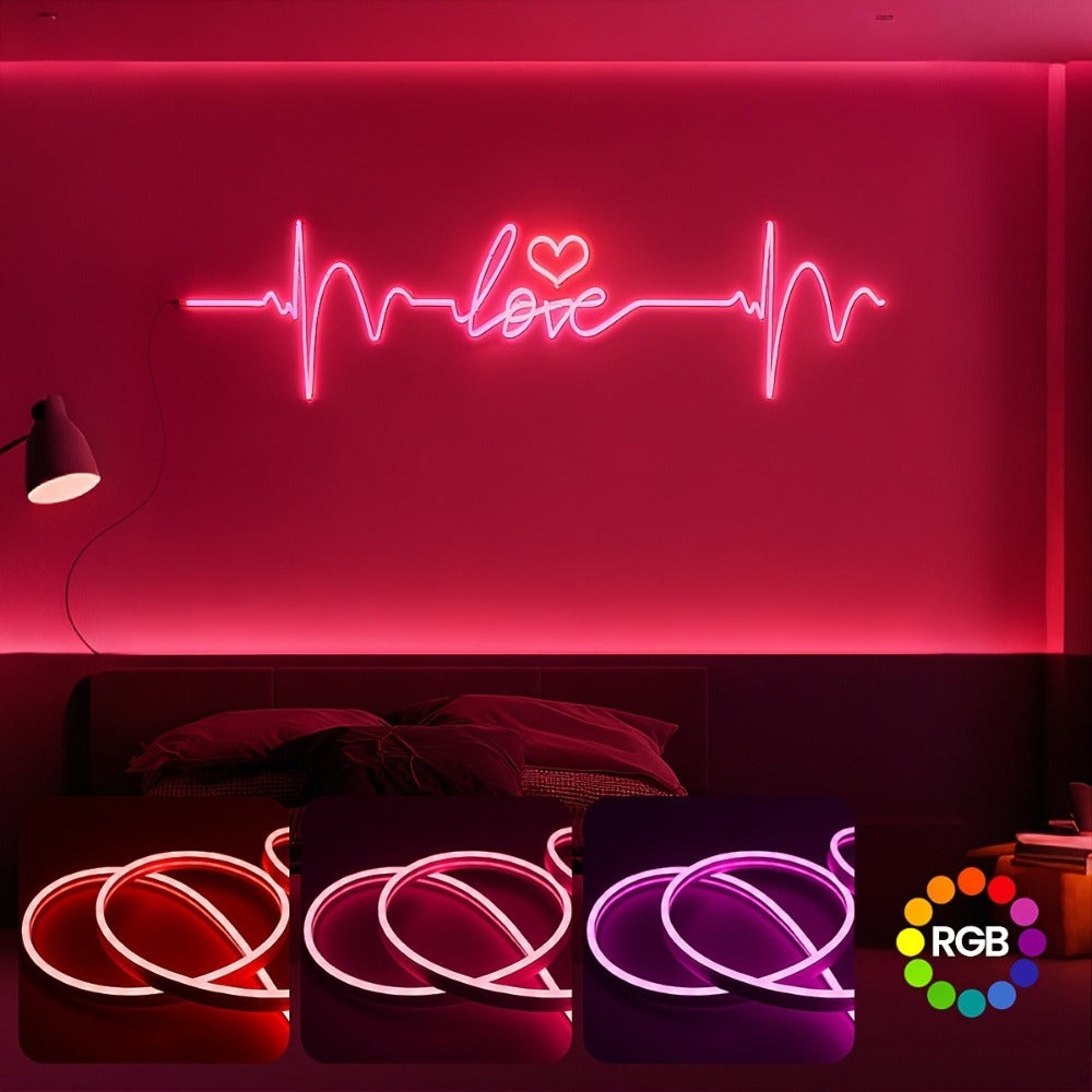 Luces de cuerda neón, luces de cuerda LED flexibles con control de App/Control remoto, luces de cuerda multimodo, luces neón LED RGB, tira de luz neón LED para juegos con sincronización de música para decoración de dormitorio