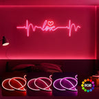 Luces de cuerda neón, luces de cuerda LED flexibles con control de App/Control remoto, luces de cuerda multimodo, luces neón LED RGB, tira de luz neón LED para juegos con sincronización de música para decoración de dormitorio