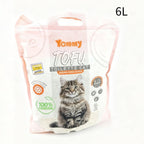 Arena para gatos de tofu, 6L, baja en polvo, sin polvo, fácil de aglomerar, desodorización de larga duración, súper absorbente, se puede tirar directamente al inodoro (original, sabor a manzana, lavanda, limón)