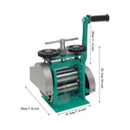 Máquina de prensado de joyería dorada y plateada con manivela, máquina de prensado de láminas, herramientas para hacer y procesar joyas y trabajar el oro, máquina de molino rodante para joyería, prensadora manual combinada, molino rodante para hacer joyas