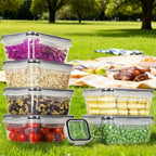 26 Piezas de Recipientes para Almacenar Alimentos, Caja de Salsas Apilable, Juego de Tazones de Cocina (13 Cajas + 13 Tapas) - Contenedores de Plástico Herméticos con Tapas - Aptos para Microondas y Congelador, Cajas para Almuerzo