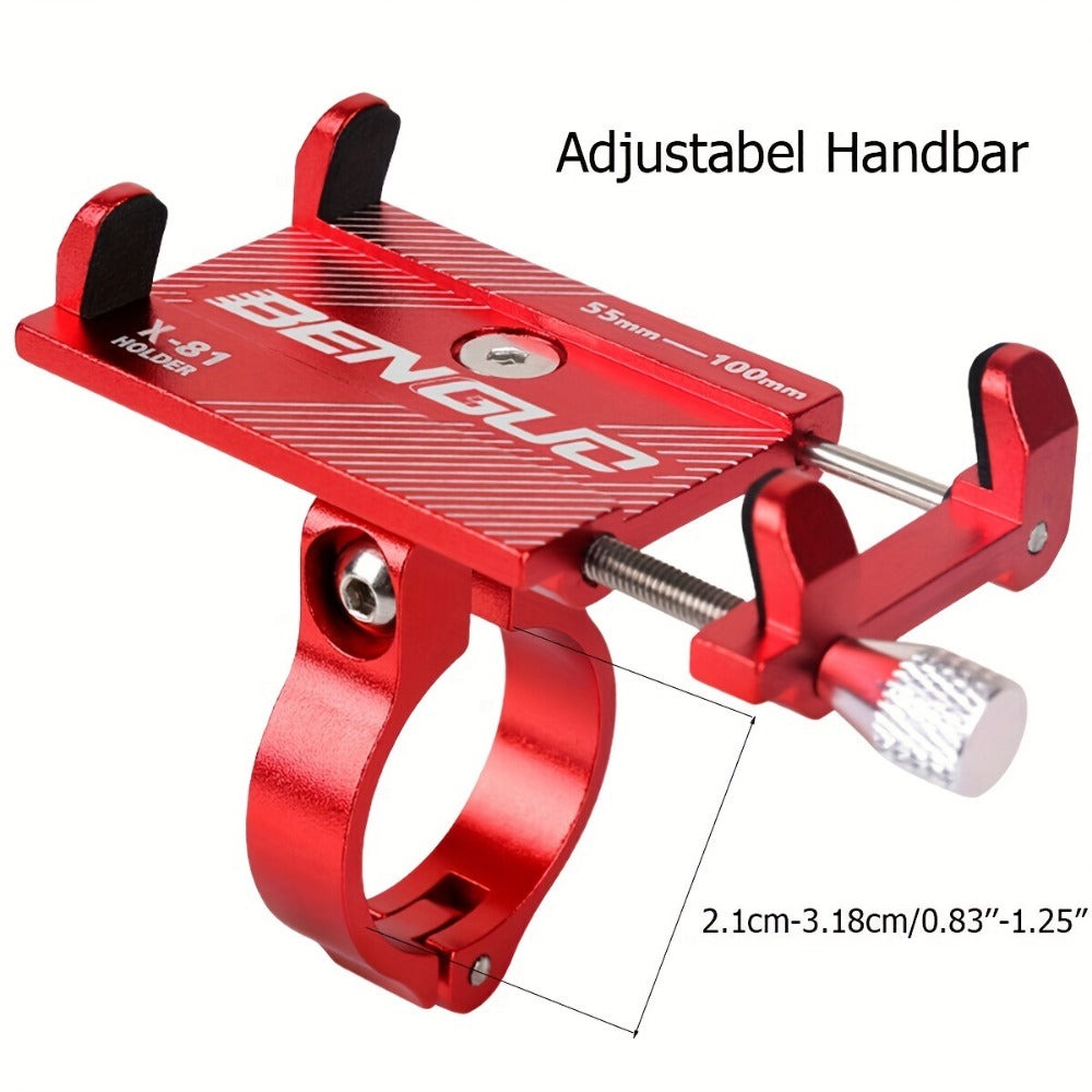 2 soportes de teléfono de aleación de aluminio para bicicleta, motocicleta y navegación, 2 unidades