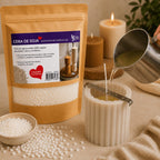 Perlas de cera de soja 100 % vegetal para velas, alto punto de fusión 54-60 °C, calidad profesional, ideal para velas moldeadas, fácil desmolde, acabado liso sin grietas, material de manualidades prémium para hacer velas aromáticas y decorativas, textura