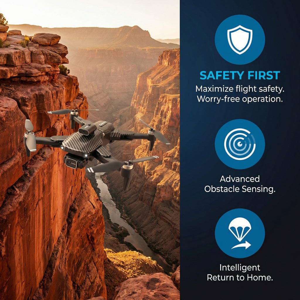 El dron K611 MAX cuenta con baterías duales y cámaras duales, posicionamiento de flujo óptico, despegue con un clic, hover automático, resistencia al viento fuerte y evitación inteligente de obstáculos, lo que lo hace diseñado específicamente para la foto
