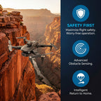 El dron K611 MAX cuenta con baterías duales y cámaras duales, posicionamiento de flujo óptico, despegue con un clic, hover automático, resistencia al viento fuerte y evitación inteligente de obstáculos, lo que lo hace diseñado específicamente para la foto