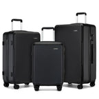 3 piezas de equipaje de cabina Kono de 20/24/28 pulgadas, equipaje de mano, pequeño, PC+ABS, carcasa dura, ligero, duradero, bolsa de viaje con ruedas dobles giratorias, cerradura de seguridad TSA