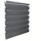2 piezas, Persianas de doble rodillo, Persianas de cebra sin perforaciones, Blackout, Parasol, Protección solar, Decoración del hogar, para baño, sala de estar, cocina, con accesorios de montaje