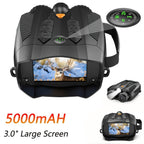 Gafas Binoculares de Visión Nocturna Infrarroja, con Luz Táctica, Batería de Litio de Gran Capacidad de 5000mAh, Zoom Digital 10x, Pantalla IPS Ultra HD de 3 Pulgadas, Distancia de Visión Nocturna de 800m, Regalo Perfecto para Entusiastas del Aire Libre |