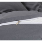 Juego de funda nórdica para cama 90-180 | Poliéster microfibra Incluye 1 funda de edredón y 1 funda de almohada (50×75 cm). Diseño liso, elegante y versátil. La funda de edredón puede utilizarse como colcha o sábana