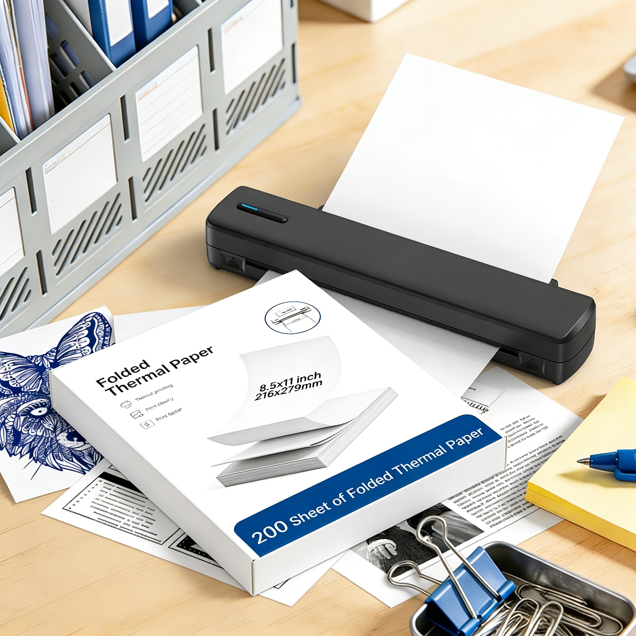 Papel de impresión térmica D810 100/200 hojas, impresión térmica, tamaño carta estadounidense, compatible con impresoras térmicas D810, tamaño 21.59X27.94 cm, 1 paquete