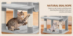 Rascador Grande para Gatos, Rascador de 216 Cm, Gatos Grandes, Estable con Rascadores, 2 Casas Cómodas para Gatos, 2 Perchas, 2 Cestas, Hamaca, Para Uso en Interiores