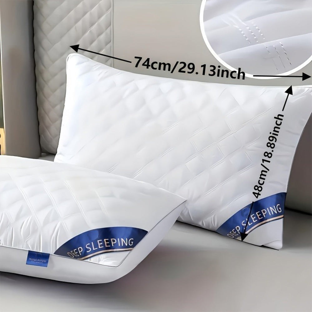 2/4 almohadas para dormir, 2/4 piezas de 48X74Cm, diseño moderno, lujo para todas las estaciones, calidad de hotel de 5 estrellas, edredón acolchado para un sueño profundo, soporte para el cuello, alta densidad, no se hunde, apto para todas las estaciones