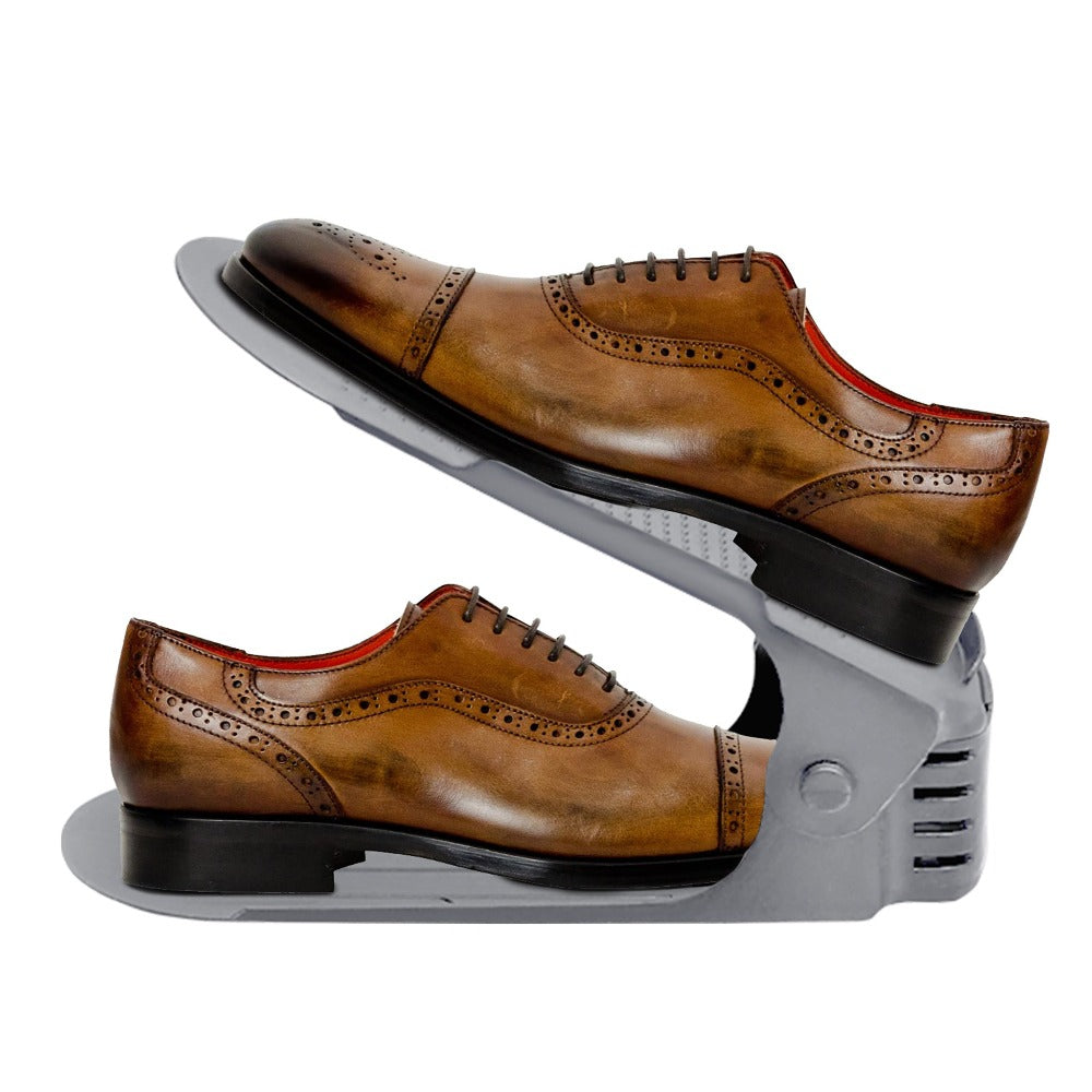 Juego de 30 estantes de plástico ajustables para zapatos, organizador de zapatos, con altura ajustable en 3 posiciones