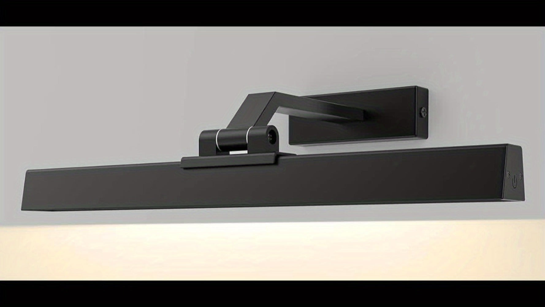 Luz LED trapezoidal inteligente, controlada remoticamente, disponible en negro y dorado, recargable, 5000mAh, CCT con 3 niveles de brillo de color ajustables, soporte de montaje con succión magnética, lámpara de pared, luz mural, luz para obras de arte