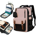 Mochila de Viaje para Cabina de Avion 43x30x18 para Vuelo Barato, Equipaje de Mano y Espaciosa con Compartimento para Zapatos y Mochila Antirrobo Multifuncional para Viajes (266)