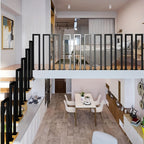Pasamanos para escaleras interiores y exteriores, barandilla en U, barandilla de metal, pasamanos de escalera en forma de U, pasamanos de escalera para barandilla de balcón, negro.