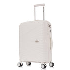 Maleta de cabina de 55x39x21.5cm (46L) de polipropileno - Candado incrustado - 20 pulgadas - RK06 Choco Azul Marino