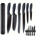 Juego de 7 Cuchillos de Cocina, Juego de Cuchillos de Chef Profesional, Cuchillos de Chef con Hoja Afilada de Acero Inoxidable de Alto Carbono Forjado y Mango Ergonómico, Juego de Cuchillos de Titanio