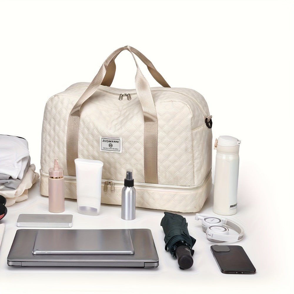 Bolso de Fitness Moda Exterior Corto Bolso de Viaje para Mujer Bolso de Equipaje Plegable de Ocio y Moda de Gran Capacidad para Viajes de Negocios Portátil