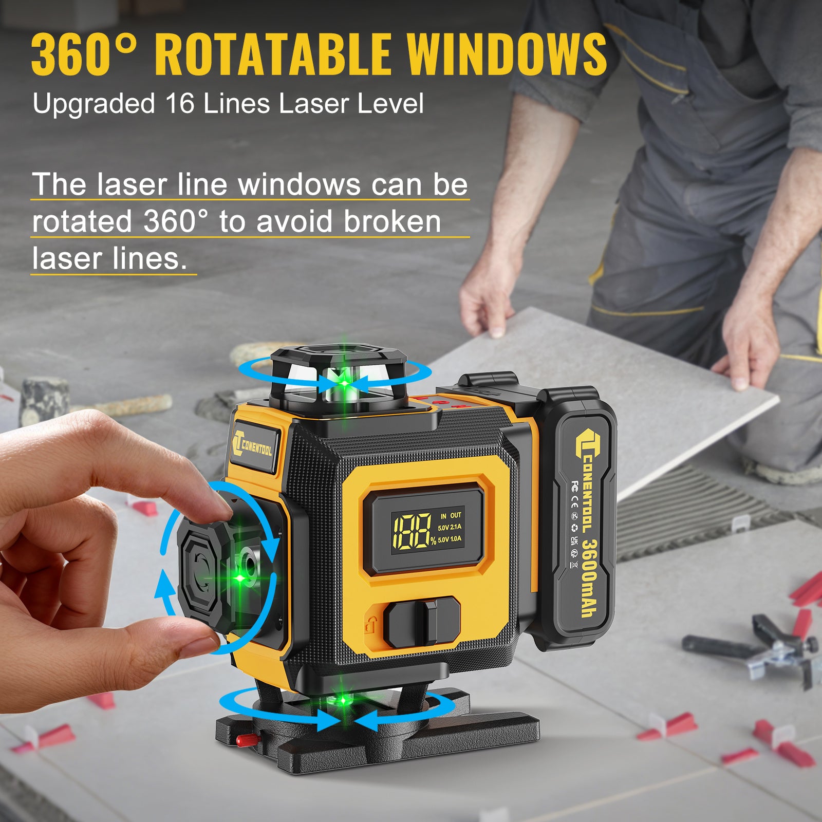 Nivel láser para instalación y reformas | 16 l y control remoto