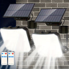 Luces solares LED para exterior 2 piezas | Jardín, pared y seguridad exterior