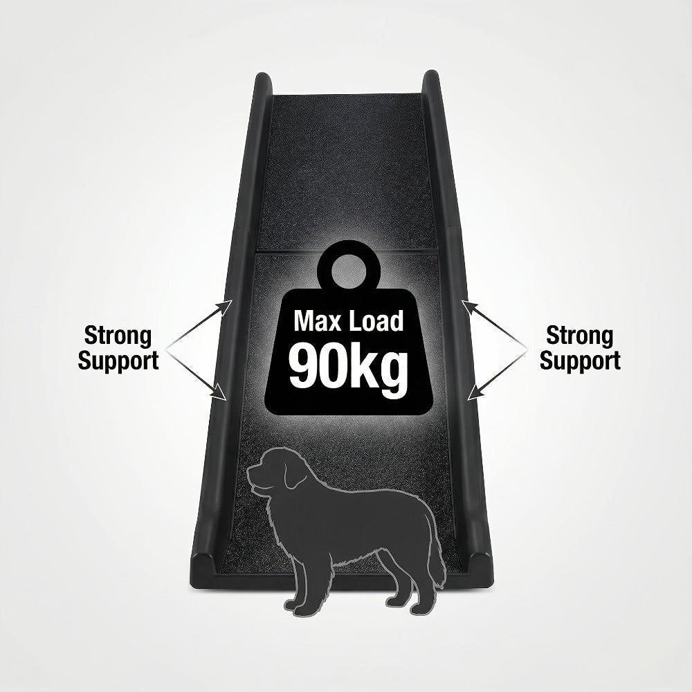 Rampa de seguridad para perros, rampa plegable para perros, 155X40 cm, con tela antideslizante y asas, rampa para perros, escalón para perros, rampa para mascotas, ayuda de acceso para perros/gatos/mascotas