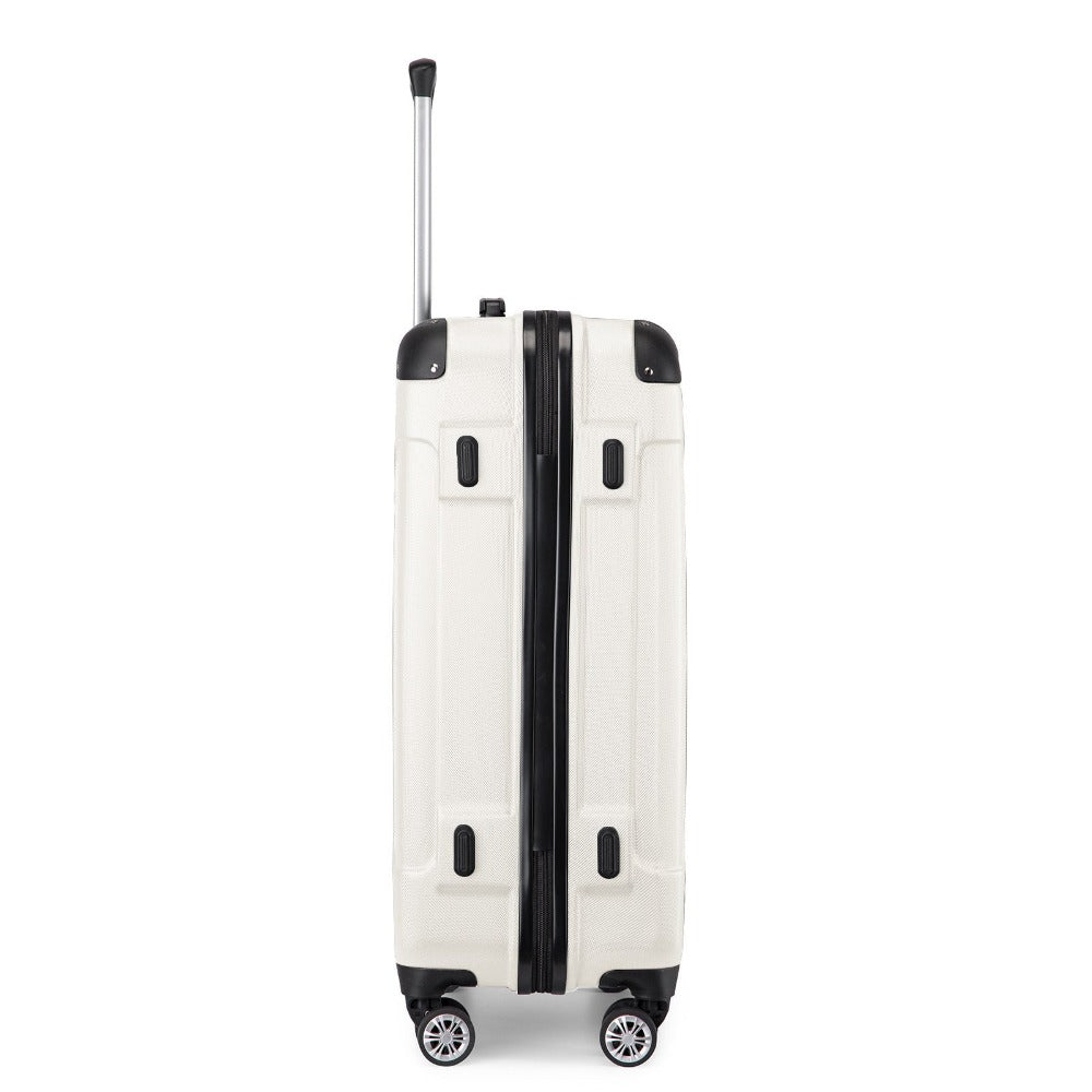 Juego de 3 maletas beige con diseño de panda, equipaje rígido de ABS para camping con ruedas giratorias y cerradura de combinación, regalo para la vuelta al cole, Black Friday, Día de Acción de Gracias y Navidad