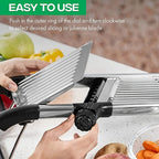 Cortador Profesional de Verduras de Acero Inoxidable, Rallador Ajustable - Accesorios de Cocina para Cebolla y Papa, Herramienta Práctica para Cocinar y Saltear Rápido en Fiestas, Regalos de Navidad y Halloween