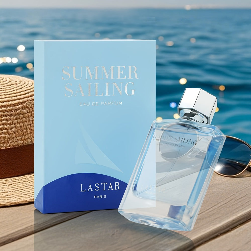 Perfume LASTAR de 50 ml para mujer y hombre - Aroma acuático a agua de mar con madera de cedro, pachulí y cítricos, fragancia de larga duración de 4 a 6 horas, empaque en caja de regalo, Eau de Toilette para uso diario, citas y desplazamientos, regalos