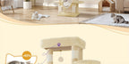 Torre para gatos de interior, 170 cm de alto, casa espaciosa de varios niveles con condominio, 8 postes para rascar, una hamaca y 4 pompones