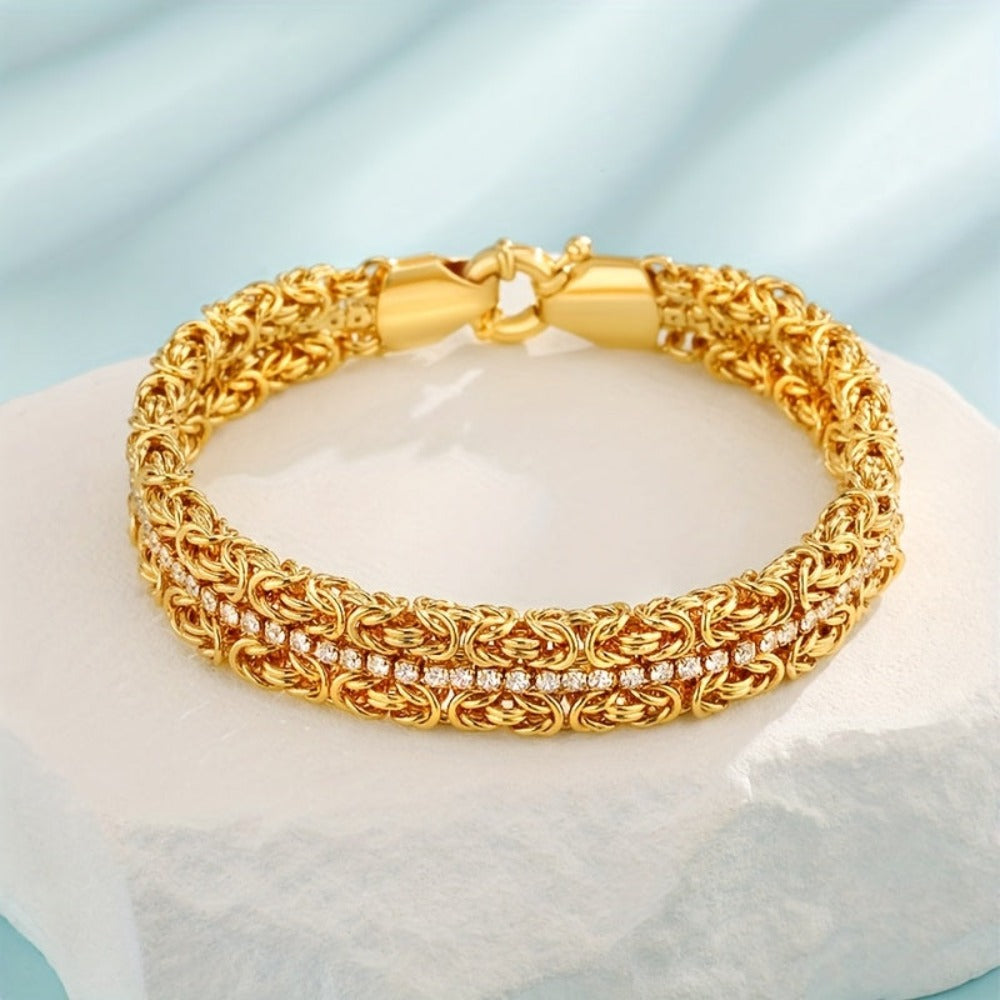 Pulsera de Plata 925 para Hombres, Doble Capa de Cuerda de Hierba con Incrustaciones de Circonita Cúbica Sintética 5A Brillante, Encanto de Moda y Lujo, Regalo Unisex para Hombres, Regalo de Boda, Regalo de Vacaciones, Regalo de Cumpleaños, Regalo de San